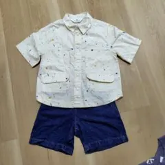 H&M キッズ 半袖シャツ＆GUハーフパンツのサムネイル