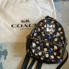 COACH リュック 花柄 ウルフモチーフ