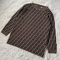 FENDI ズッカ柄 ニットカーディガン イタリア製 - メルカリ