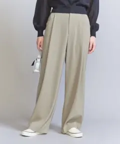 ツイル バックゴム ストレート パンツ beauty&Youth