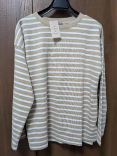 【お値下げ】サマンサモスモス　ポンチボーダーカットソー　ベージュ　新品