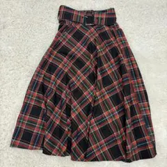 ZARA WOMAN チェック柄フレアスカート Mサイズ
