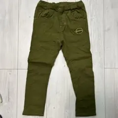 110cm 裏起毛 オリーブ色 パンツ ムージョンジョン
