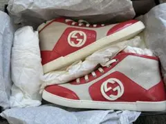 GUCCI スニーカー　オレンジ✖️ホワイト　23cm