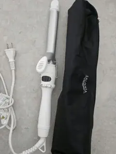 SALONIA カールヘアアイロン25mm ホワイト/シルバー