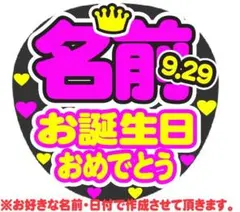 オーダー お誕生日おめでとう コンサート手作りファンサうちわのサムネイル