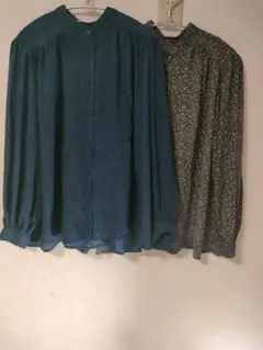 UNIQLO:C ユニクロ ボリュームスリーブプリントブラウス Sサイズ