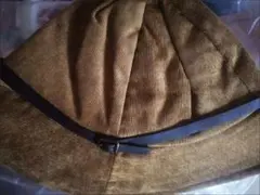 ブラウン コーデュロイ アウトドアハット