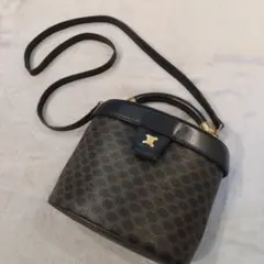 CELINE】2wayバッグ バニティバッグ サークルロゴ金具 マカダム柄