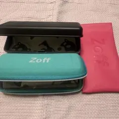 Zoff メガネケースセット ターコイズ ピンク