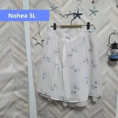 Nohea フレアスカート 3L リバーシブル 花柄 レース