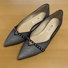 【美品】DIANA ダイアナ パンプス　フラットシューズ　23.5cm 中古