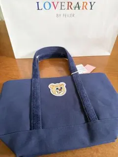 新品】フェイラー オールドテディ ワッペントートバッグ ブルー L