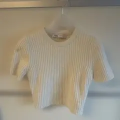 ZARA 半袖リブニットトップス