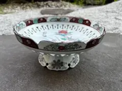 有田焼　深川製磁　江上製　透かし彫り　菓子器　アンティーク