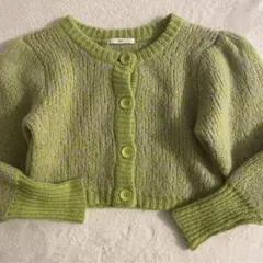 SLY スライ　モヘアボリュームスリーブショート丈ガーディガン