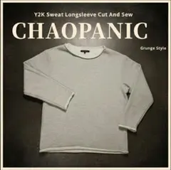 【00s】y2k CHAOPANIC グランジ 8分袖 長袖カットソー ヒッピー