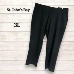 スリムレッグパンツ 【3L】 黒 【St. John’s Bay】大きいサイズ