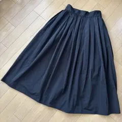 ジャーナルスタンダード　タフタギャザースカート　ブラック