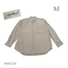 90s 00sEddie Bauer無地長袖コットンシャツM白タグのサムネイル