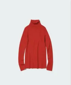 UNIQLO エクストラファインメリノタートルネックセーター（長袖）　レッド