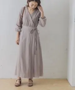 URBAN RESEARCH ROSSO コットン楊柳カシュクール ワンピース