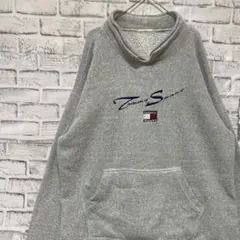 スウェットトレーナー　古着ヴィンテージ　ロゴ刺繍グレーL 1204のサムネイル