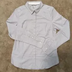 【H&M 未使用】 長袖シャツ ドット柄 グレーのサムネイル