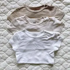 H&M ベビー ボディスーツ 3枚セット　6-9m