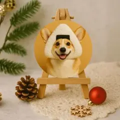 【送料無料❣️】コーギー防水ステッカー おにぎり