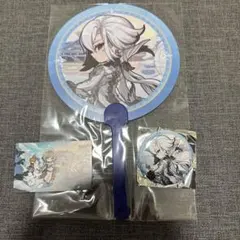 原神 コミケ 来場特典 缶バッジ うちわ サンドローネ - メルカリ