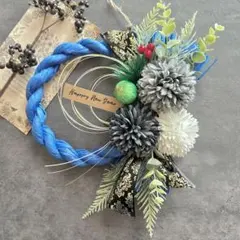 259 しめ縄リース　お正月飾り　玄関リース　しめ飾り　ハンドメイド2026