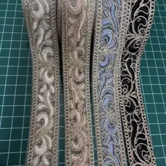 インド刺繍リボン✳︎YOO様依頼分✳︎1m50cm×4本セット、ハギレパック