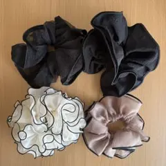 【4個セット】ZARA / ナノユニバース 他 ビッグシュシュ まとめ売り