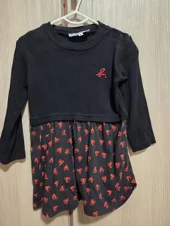 agnès b. アニエスベー ハート柄 ワンピース 90 (2ans) 秋冬