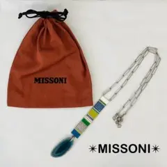 MISSONI ミッソーニ　ロングネックレス　ペンダント　ラインストーンのサムネイル