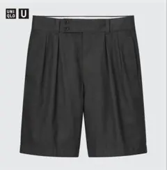 UNIQLO U ユニクロ ワイドフィットタックチノショーツ グレー XS