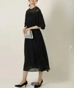 ※新品タグ付き※a.v.v アーヴェヴェ レース切替フレアワンピース 入学式 S