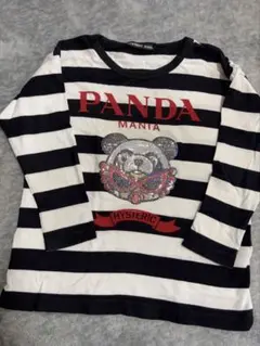 HYSTERIC パンダ ストライプ 長袖カットソー 105cm