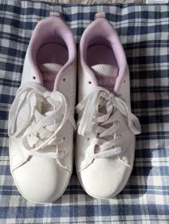 adidas ホワイト ピンク スニーカー 21.5cm