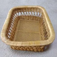 【レトロ】値下げしました♦ラタンの籠…脱衣カゴ
