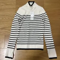 新品未使用　COCA アンゴラタッチ 配色ハイネックニット