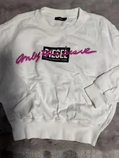 DIESEL ホワイト スウェット プルオーバー