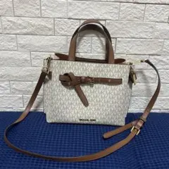 Michael Kors ミニトートバッグ ホワイト/ブラウンのサムネイル