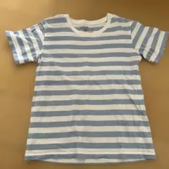 無印良品　キッズ140 ボーダーTシャツ