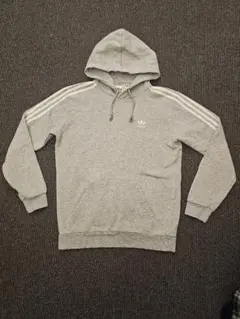 アディダス オリジナルス スリーストライプ パーカー グレー J/Mサイズ