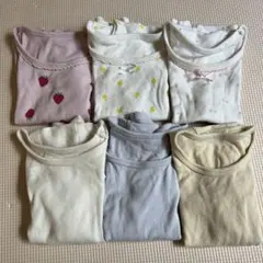 西松屋　半袖　肌着　インナーシャツ　80 6枚セット　まとめ売り　双子