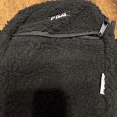 FILA ブラック フリース トートバッグ