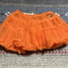 オレンジ フリル　パニエスカート110
