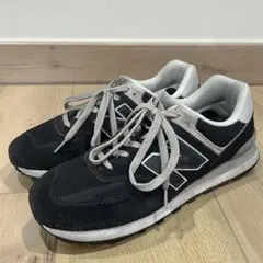 王道★定番★美品New Balance 574 ブラック グレー 28.5cm